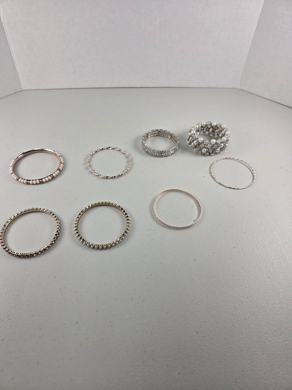 8 Piece New York & Company Assorted Gold Bracelt Bundle